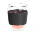 Taza de vidrio transparente para vino tinto